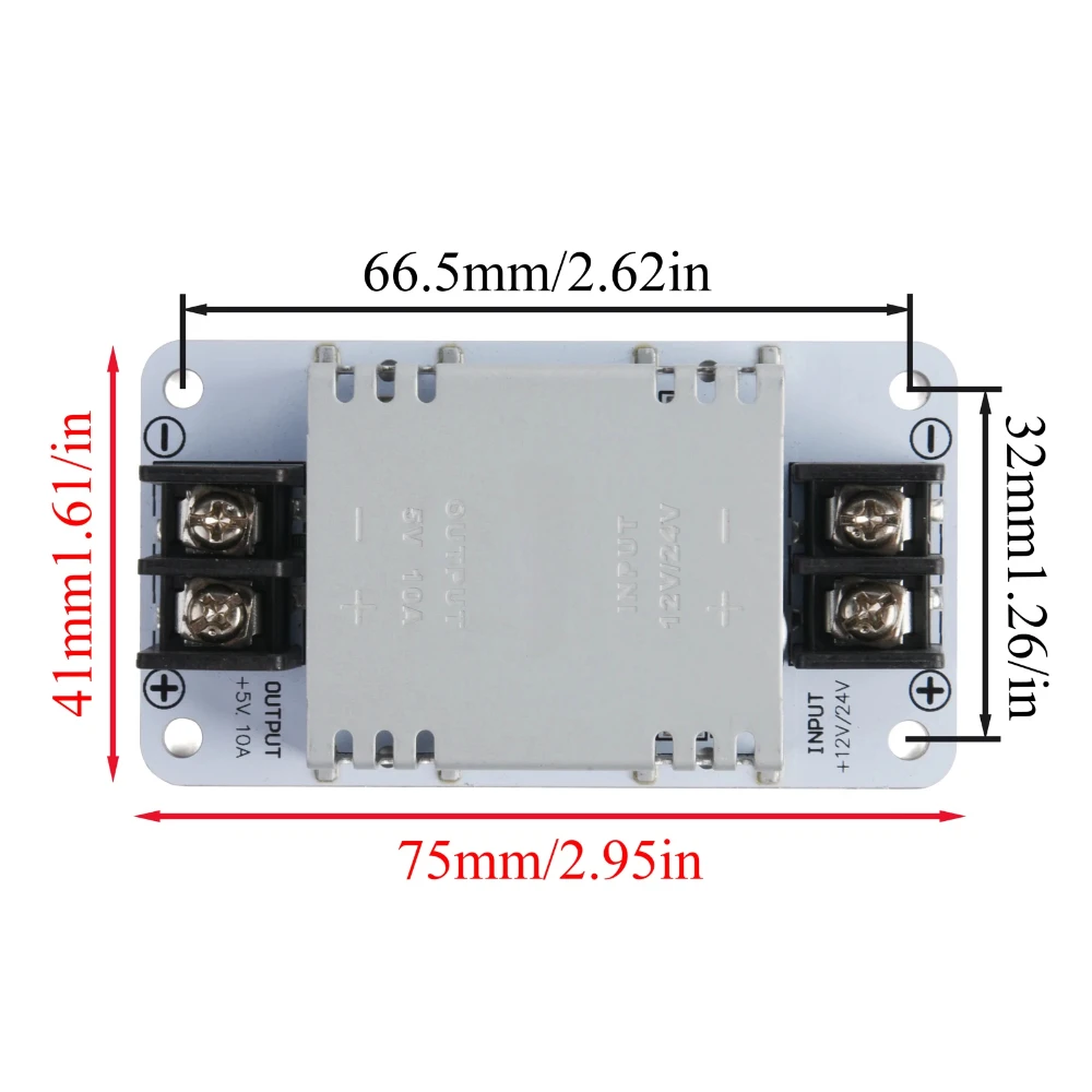 12V-24V to 5V 10A DC DC Power Converter Buck Regulator Step Down Voltage Regulator Power Supply For Car Accumulator PCBA Auto