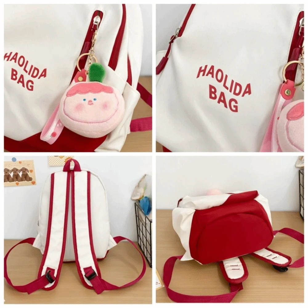 Leisure Ins Students Backpack Simple Cool School Bag Fashion Large Capacity Shoulder Bag Textbook