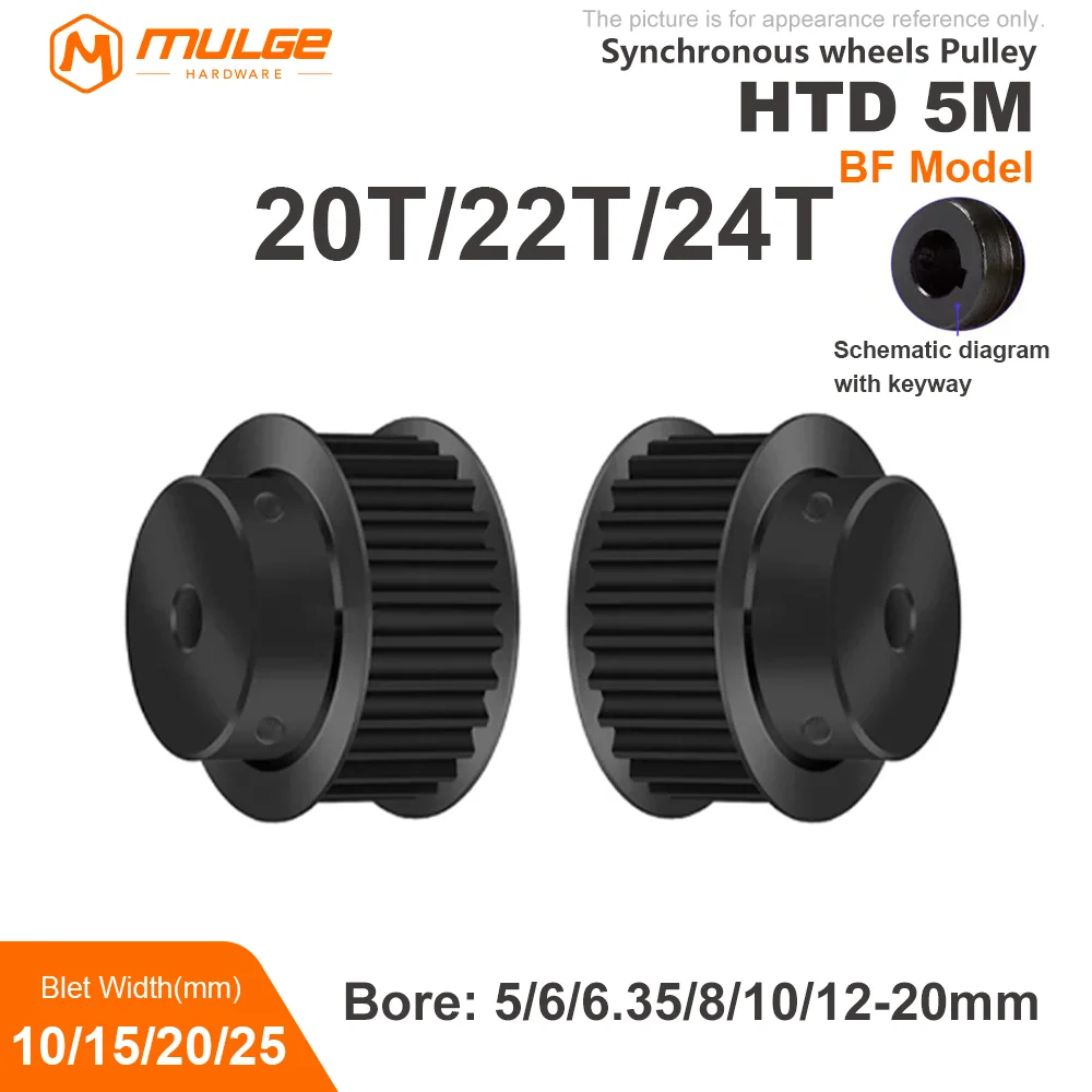 20 zębów 22 zęby 24 zęby HTD 5M Stalowe koło rozrządu HTD 5M 20T 22T 24T Synchroniczne koło szerokości paska 10/15/20/25mm Otwór 5-20mm