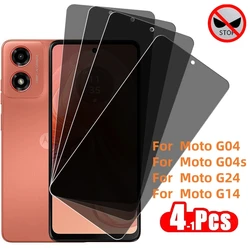 4P/3P/2P/1P Privacy Screen Protector For Moto G04 Tempered Glass Anti-spy Anti Peeping Phone Film For Motorola Moto G24 G14 G04s
