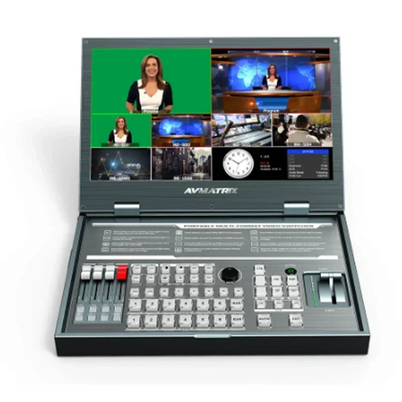 PVS0615 15.6 inch FHD LCD Display 6 Channel Inputs Portable Mixer Multi Format Video Switcher