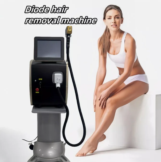 

Professional 5000 Watt Diode Laser Hair Removal Device, Ice Titanium Painless 3 Wavelength High-power Beauty Equipment