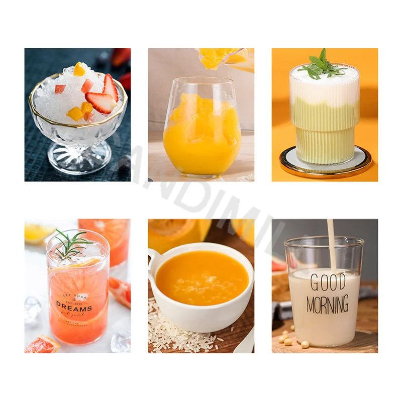 خلاط الثلج التجاري صانع عصير صامت غطاء الضوضاء مع غطاء خاص الجليد المسوي كسارة الجليد لمتجر الشاي الحليب