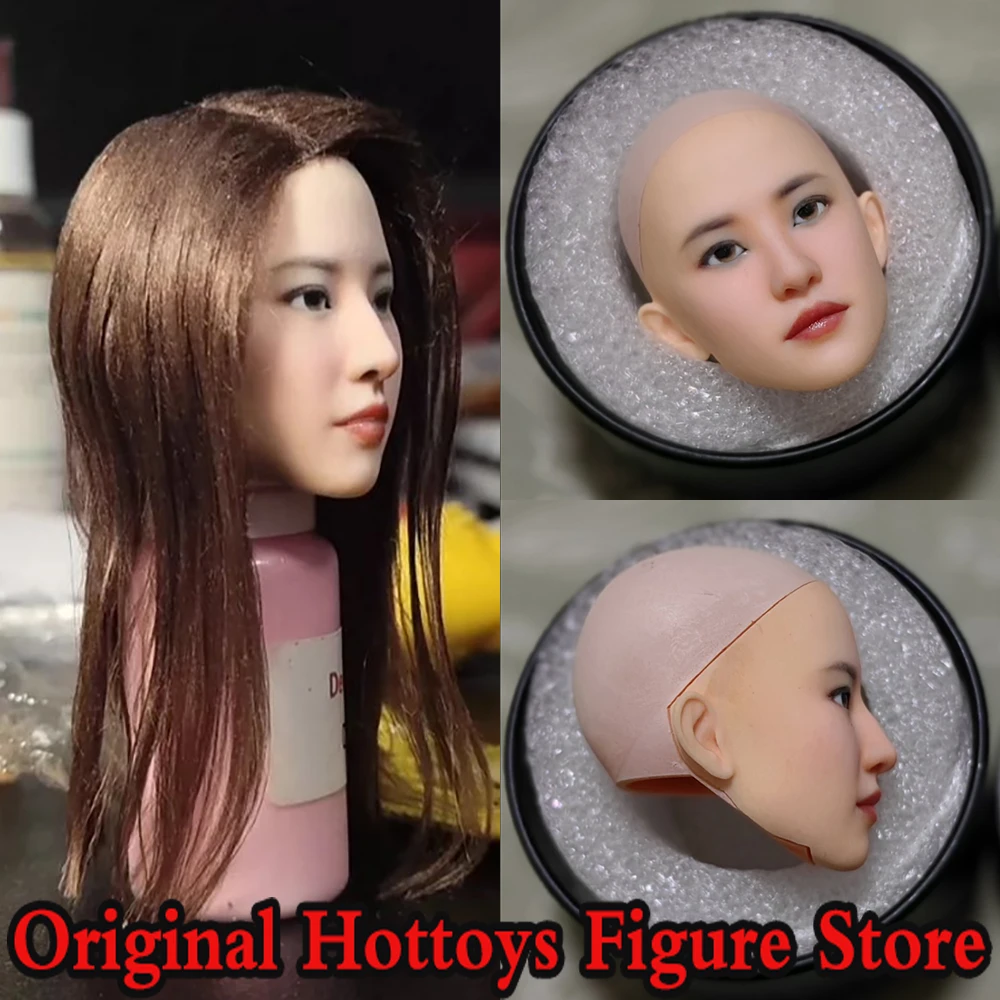 

In Stock 1/6 Scale Women Soldier Head Sculpture Crystal Liu Classical Style Beauty Head Carving Fit 12-inches Action Figure Body