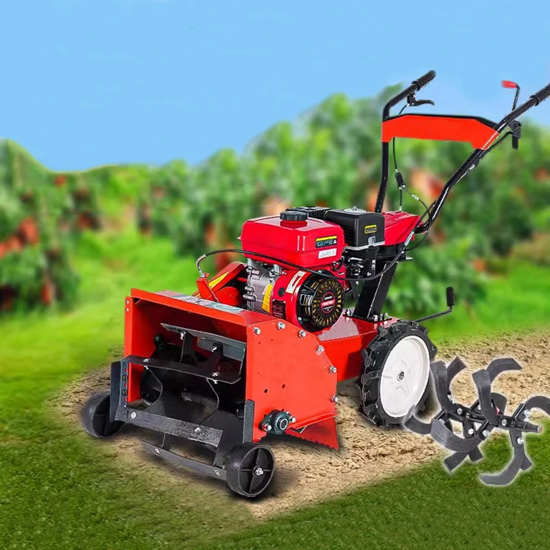 4.0kW four wheel drive grass mini power weeder portable agricultural automatic weeding machine+rotary tiller