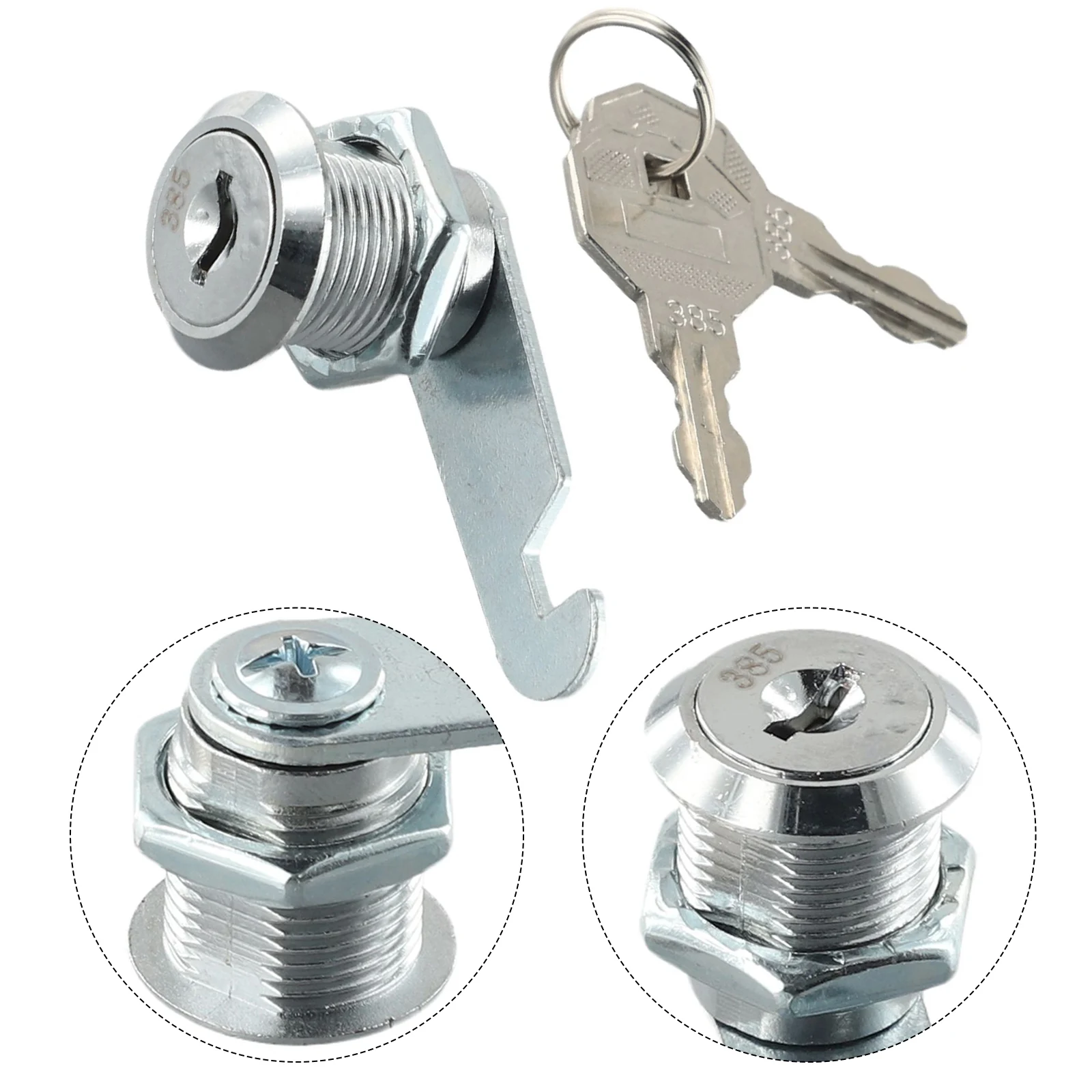 Cam for lock for Wooden Cabinet Drawer Door Locker Mail Box Cupboard with 2 Keys Removable in Locked Unlocked Position