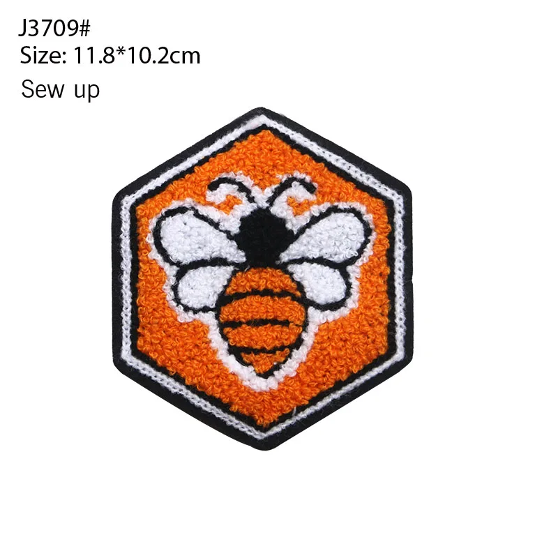 Fashion Cool Towel Sewing Heart Shaped Apple Fireball Wasp DIY Logo Decoration Badge Clothing T-shirt Jacket