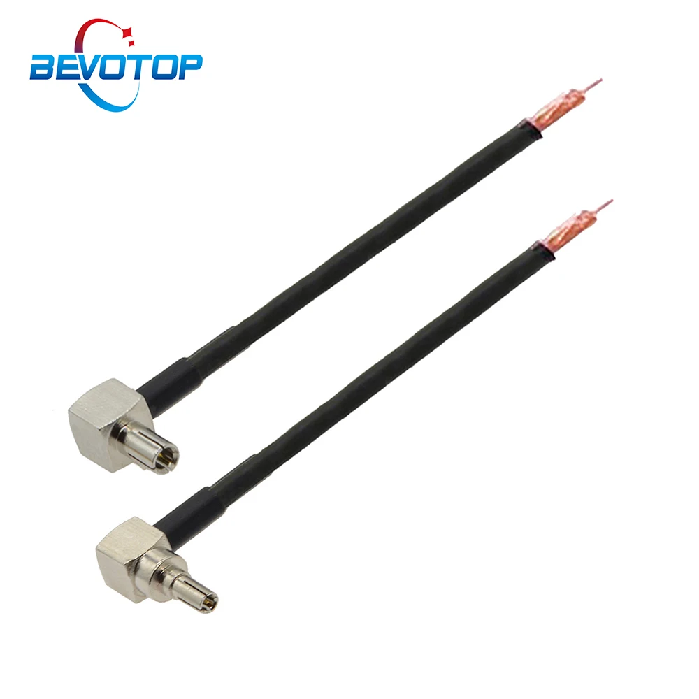 Single End CRC9 / TS9 Male Right Angle Plug to PCB Solder Pigtail RG174 Open End TS9 CRC9 Cable 15CM 30CM 50CM 1M