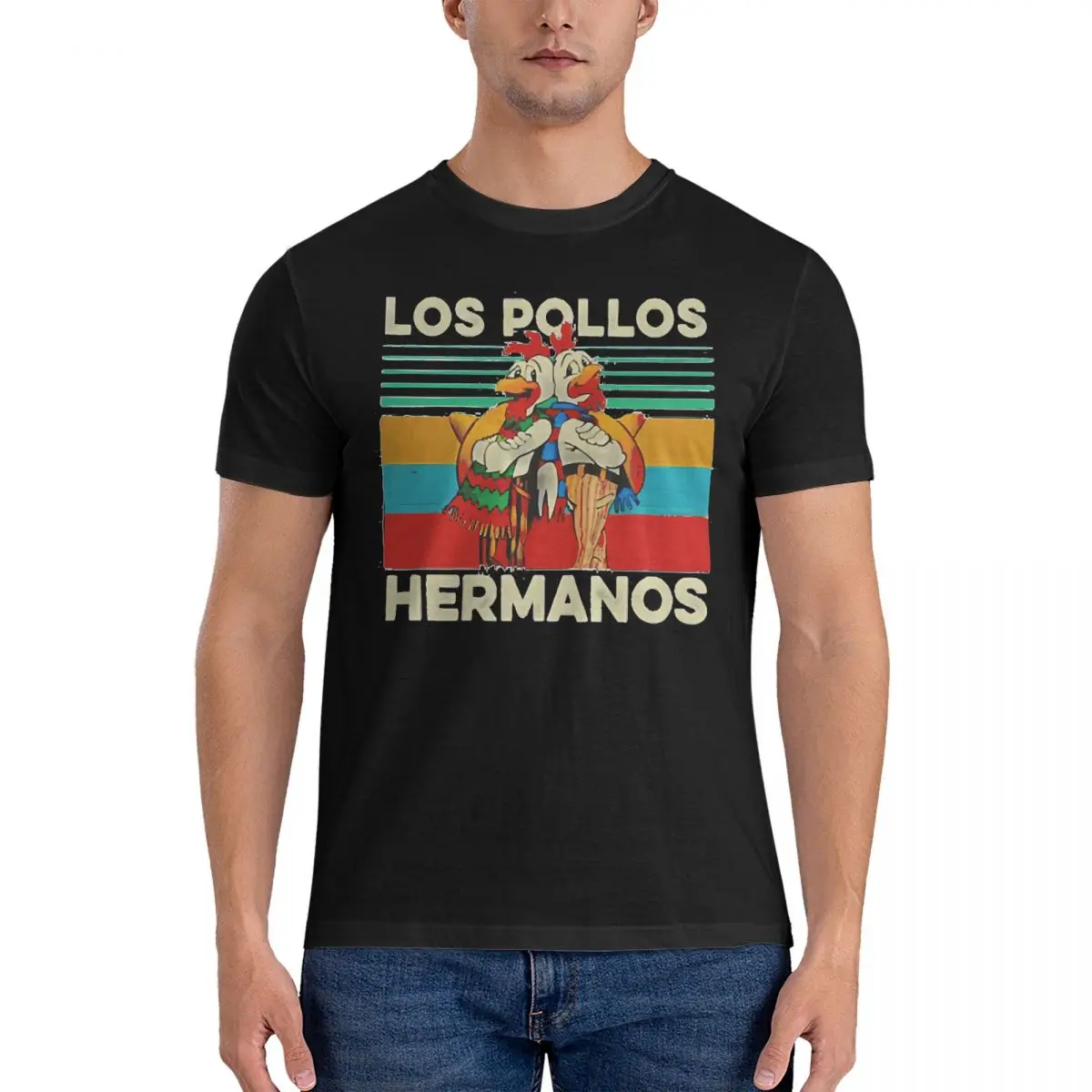 LPH Chicks Breaking Bad Men T Shirt Los Pollos Hermanos Novelty Tees Short Sleeve Round Collar T-Shirts Cotton New Arrival