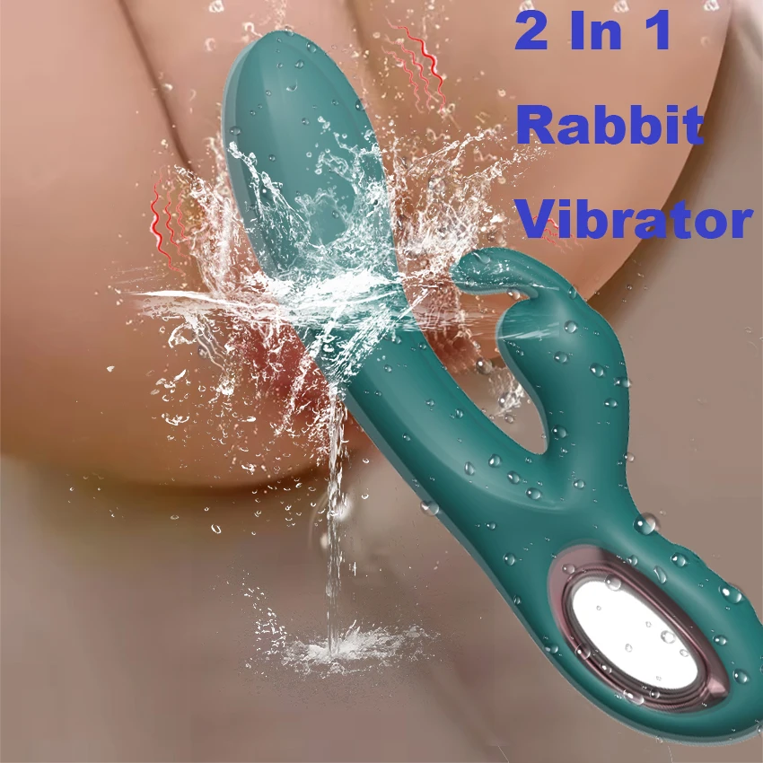 Sex toys Products Rabbit Vibrator Realistic Dildo for sexy Women G Spot Clitoral Stimulator Powerful 2 in 1 Massager Adult Goods