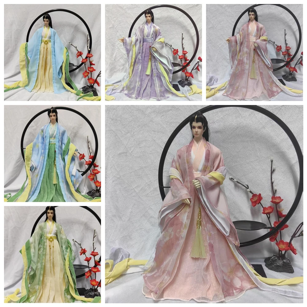 

1/6 Male Black white Ancient Classical Hanfu clothes Hanfu Robe Man Costume Customize Dress for 12inch Action Figure Model Toy