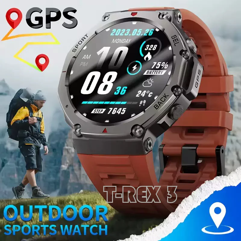 

New 2025Military Bluetooth Call Smart Watch Built-in GPS Compass Barometric Altimeter 10ATM Waterproof Sports Men Smartwatches