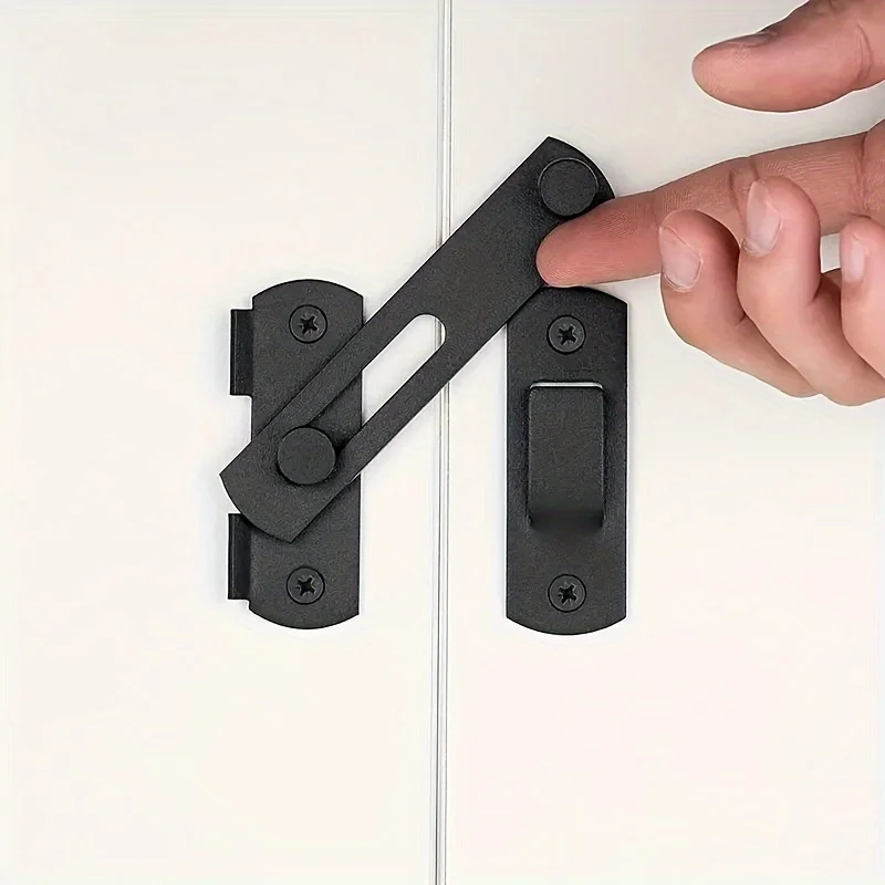 Stainless steel door latch, black door latch, iron cage latch lock, pet cage door, barn sliding door, locked door latch
