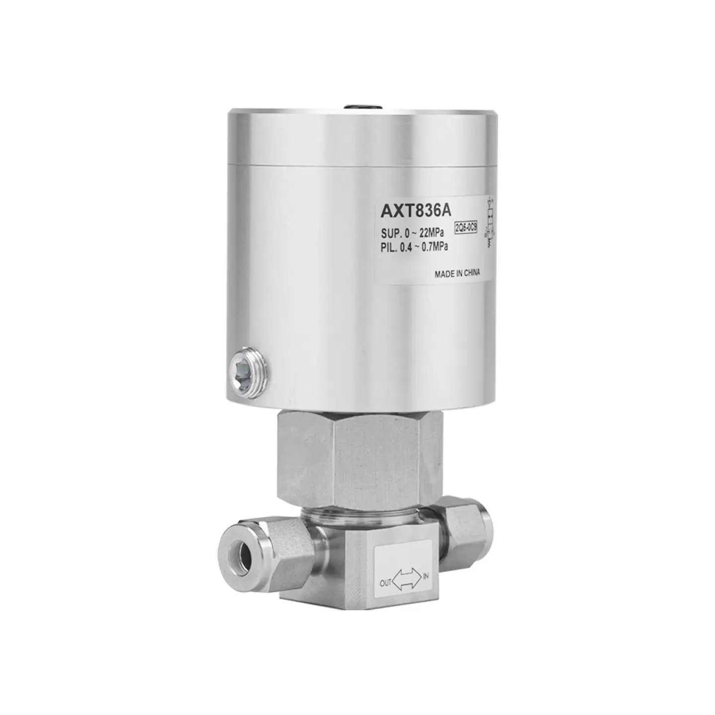 Ultra High Pressure Valve AXT834D/AXT836B Flange AXT836A Bidirectional Pneumatic Check Valve AXT836C