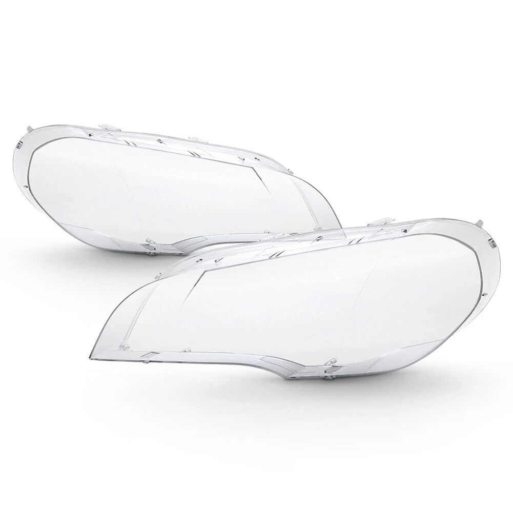 

2X Car Clear Headlight Lens Cover Replacement Head Light Lamp Shell Cover For-BMW X5 E70 2008-2013 Left-A97E
