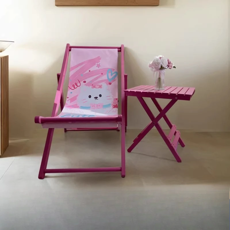 Foldable Solid Wood Side Table Dopamine Color Dining DeskPortable Outdoor Balcony TableCompact Space-Saving Furniture for Small