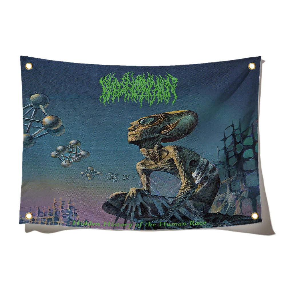3x5 Feet Death Metal Band Flag B-Blood I-Incantation Rock Flag Suitable For Indoor And Outdoor University Dorm Party Tapestry image 3