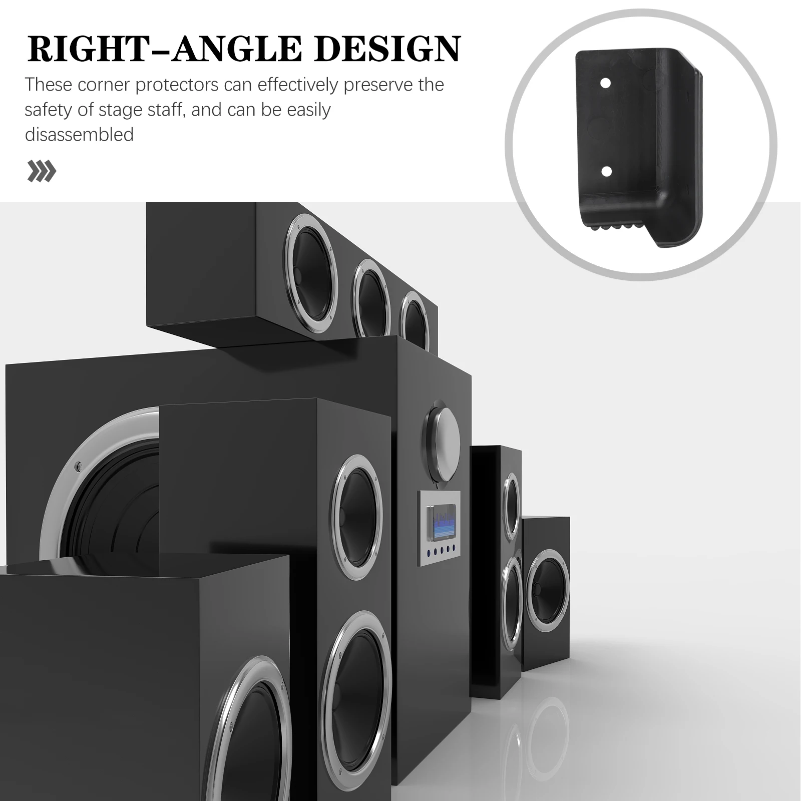 

10Pcs Speaker Corner Protectors Anti-Collision Protective Corners for Speakers Cabinets Furniture Sturdy Plastic Angle Guard