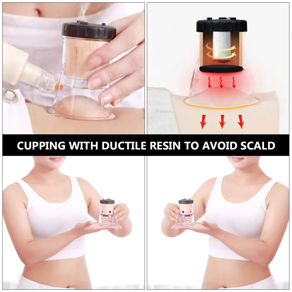 

Massage Cupping Moxibustion Jar Moxa Heat Tank Anti-Burn Wood Design Strong Suction Anti-Slip Smooth Round Mouth Ductile