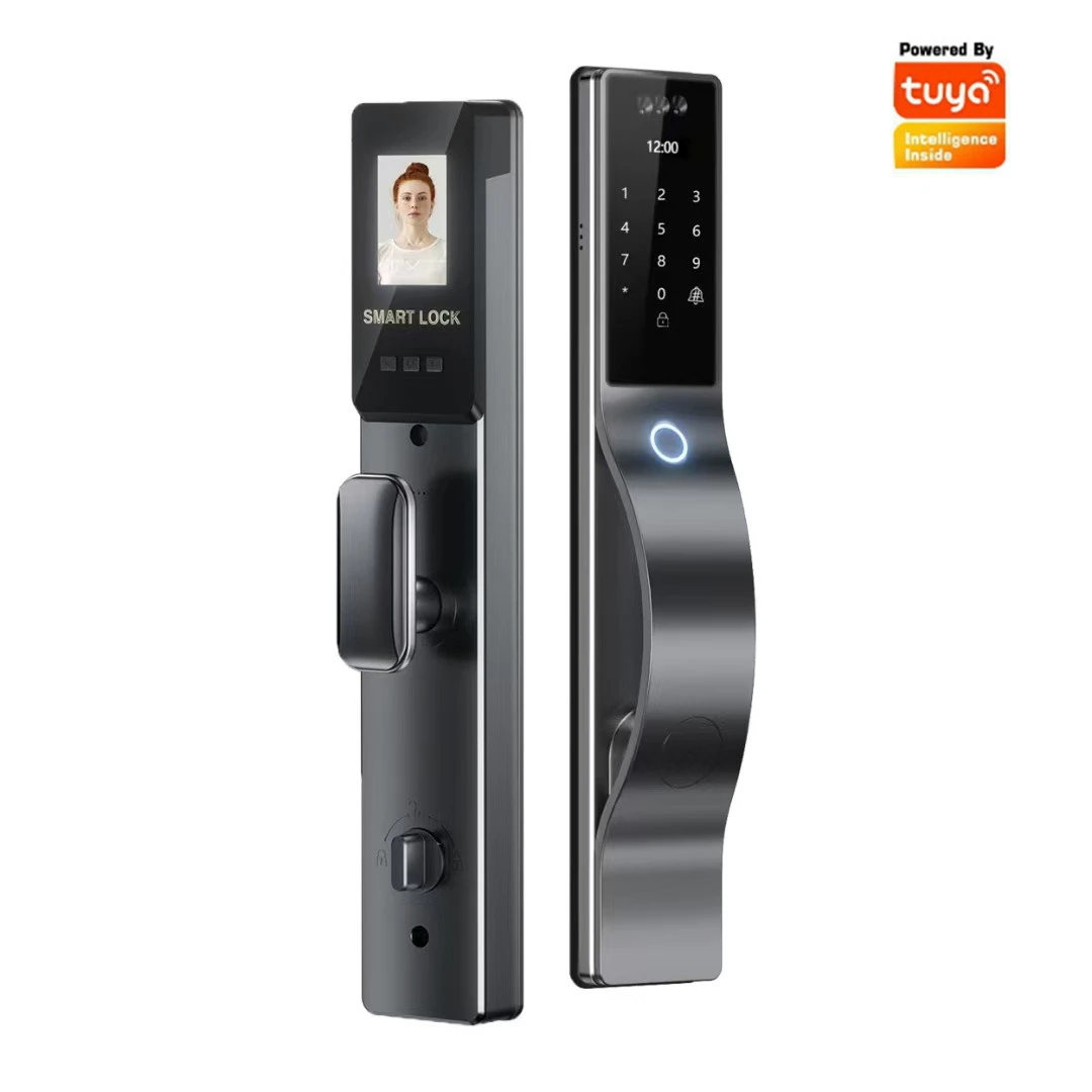 Tuya APP 3D Face Recognition Electronic Door Lock Unlock Smart Lock FIngerprint Password Unlock Keyless Digital Door Lock
