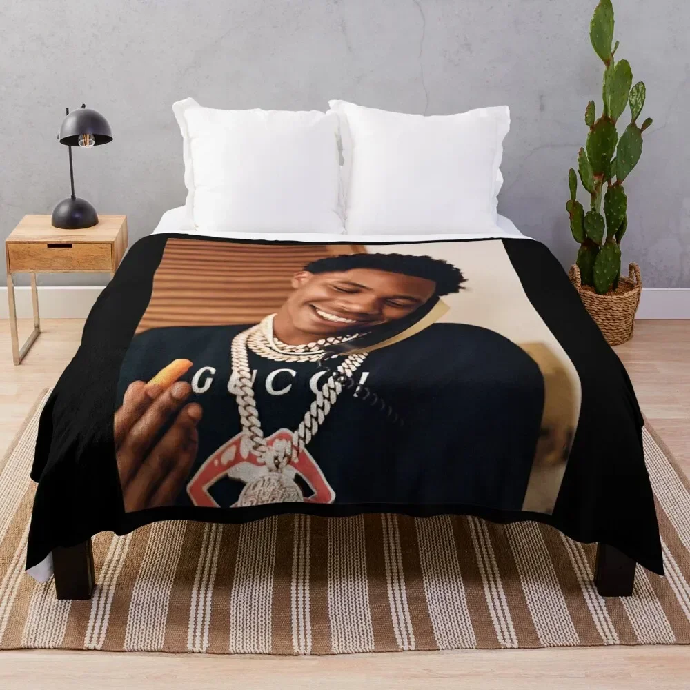 

Funny Men Smile Long Classic Fan Throw Blanket Easy Care Comfortable Blanket for Couch