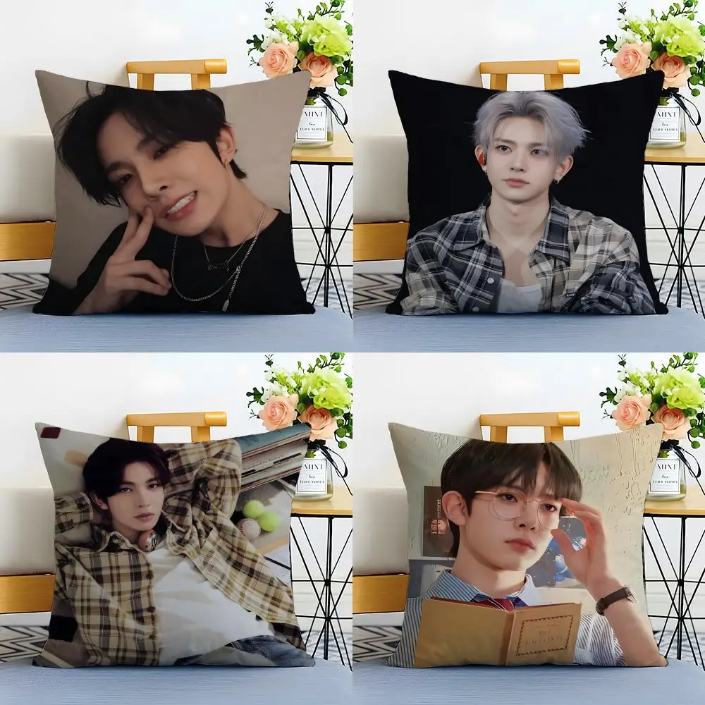 L0lee Heeseung excellent Cushion Cover Linen Minimalist Soft  for Sofa Bed Home Room Decor