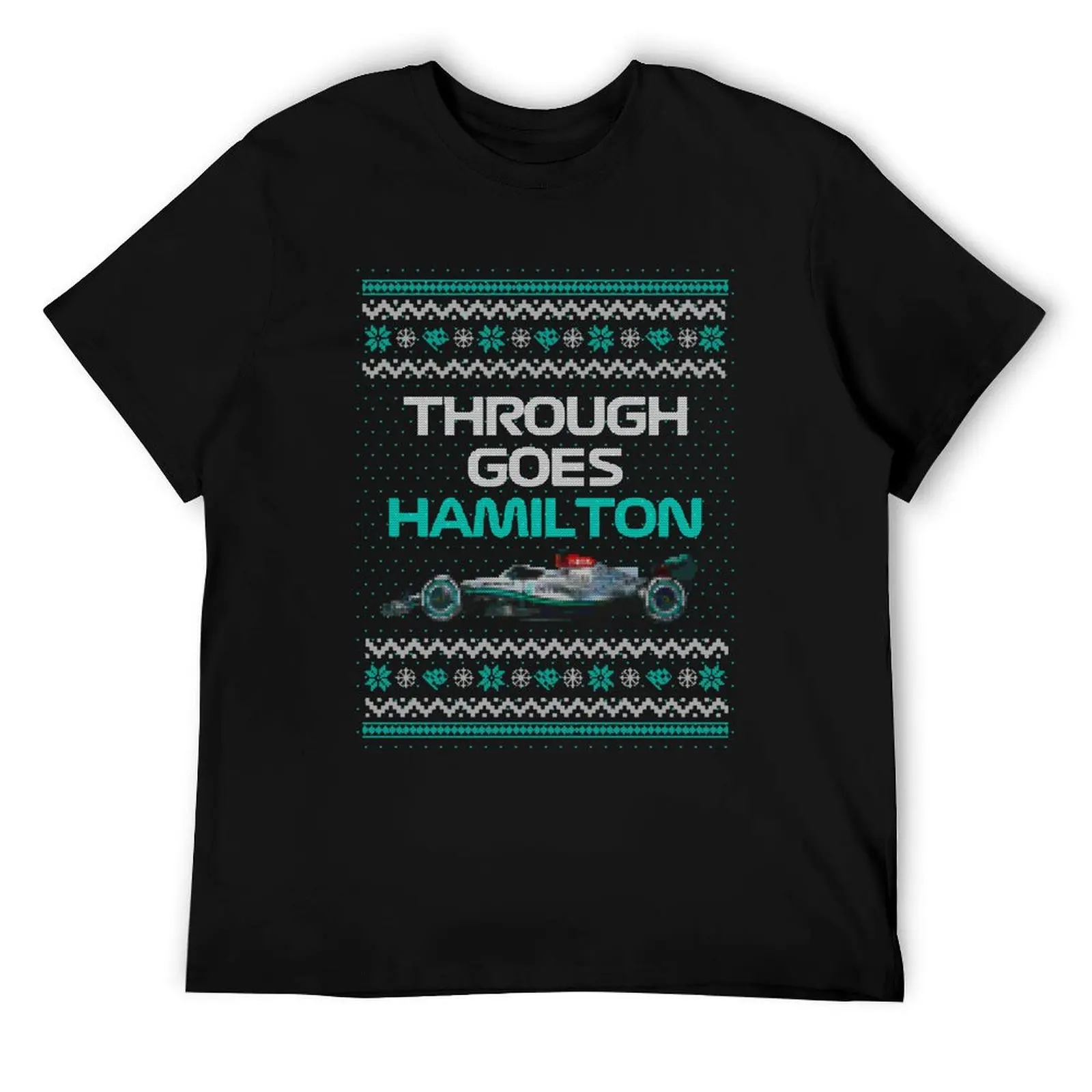 

THROUGH GOES HAMILTON - Ugly Christmas T-Shirt t shirt custom print t shirt personalised cotton t shirts man 100% T-Shirt