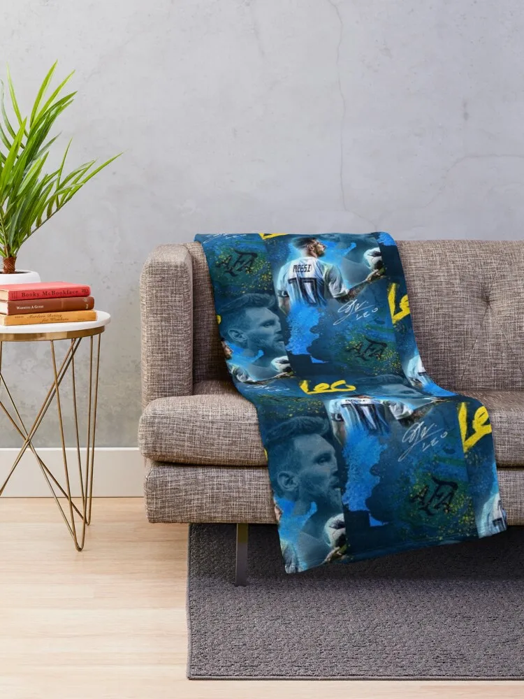 Lionel Messi: The Legacy of an Icon Throw Blanket Stuffeds anime Blankets