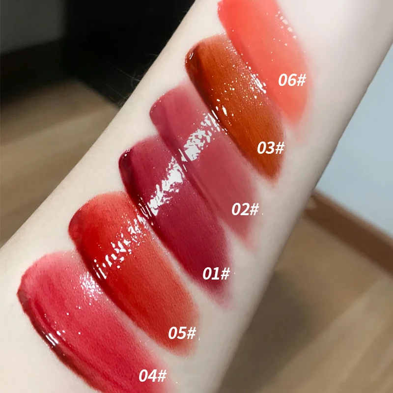 Neue sexy rote Gelee Spiegel Lippenstift langlebige Antihaft-Tasse befeuchten Wasser Licht Lip gloss koreanische Lippen Make-up Kosmetik 1St