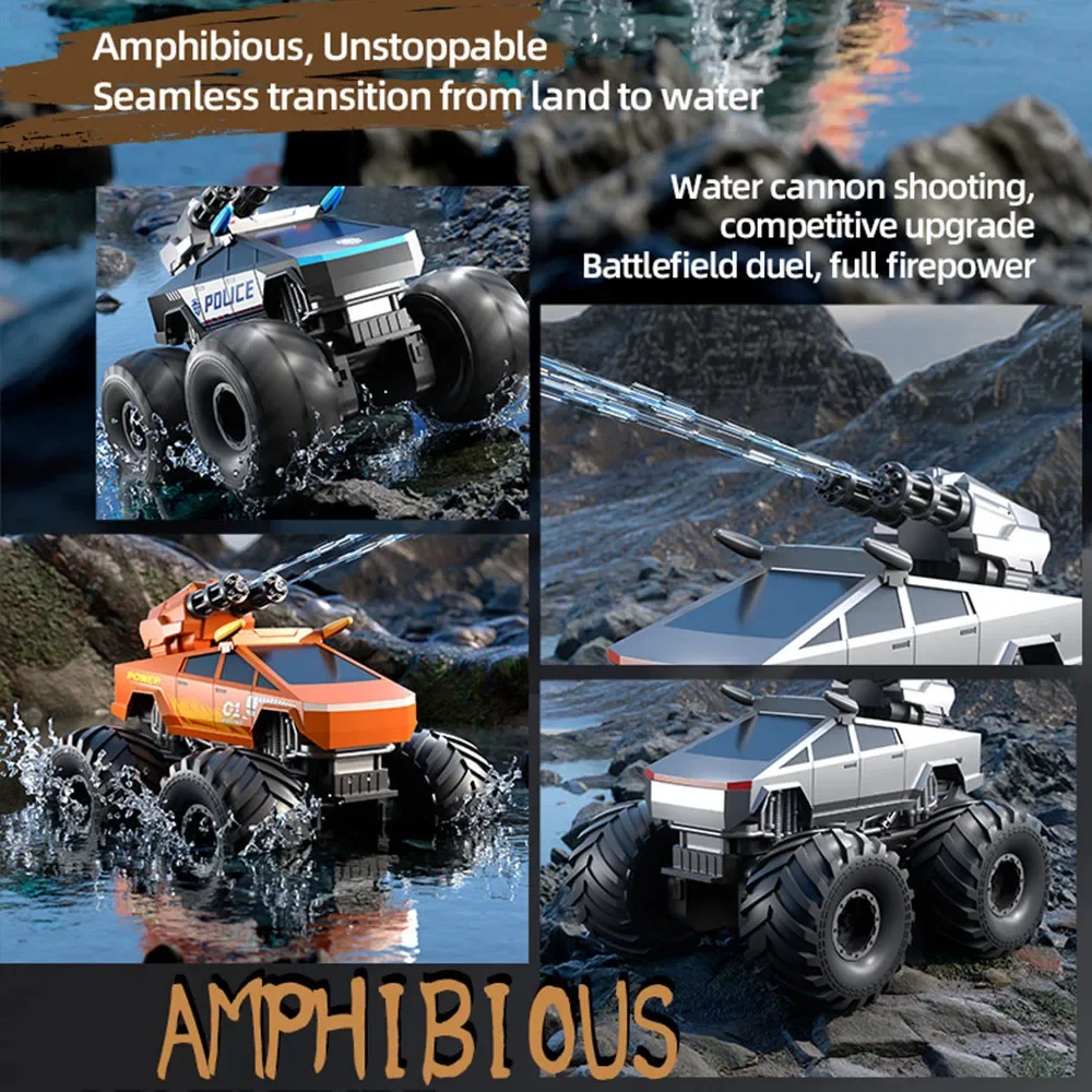 JJRC Q213 METRIS Amphibious RC Car 4WD Big-foot Truck With Water Cannon Waterproof Stunt Climbing Off-road Vehicle Toy For Kids view 2