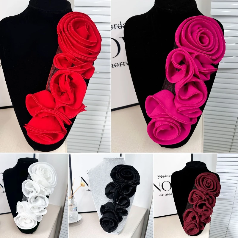 Handgemachte Stoff Spitze Blume Broschen Pins für Frauen Hochzeit Abendkleid Abzeichen Modeschmuck Kleidung Dekoration Zubehör – Detail 1