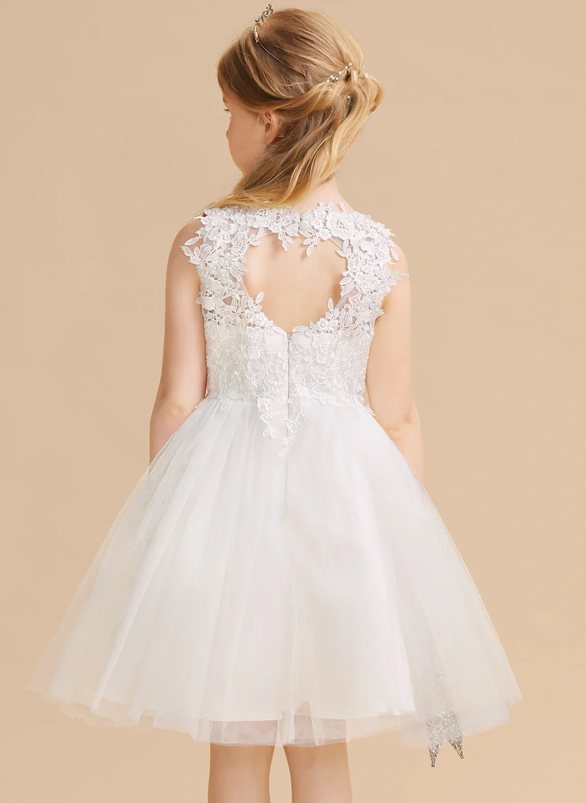 Robe Élégante en Tulle pour Fille, Tenue de Princesse, pour ixd'Anniversaire, Concours, Demoiselle d'Honneur, Première Communion