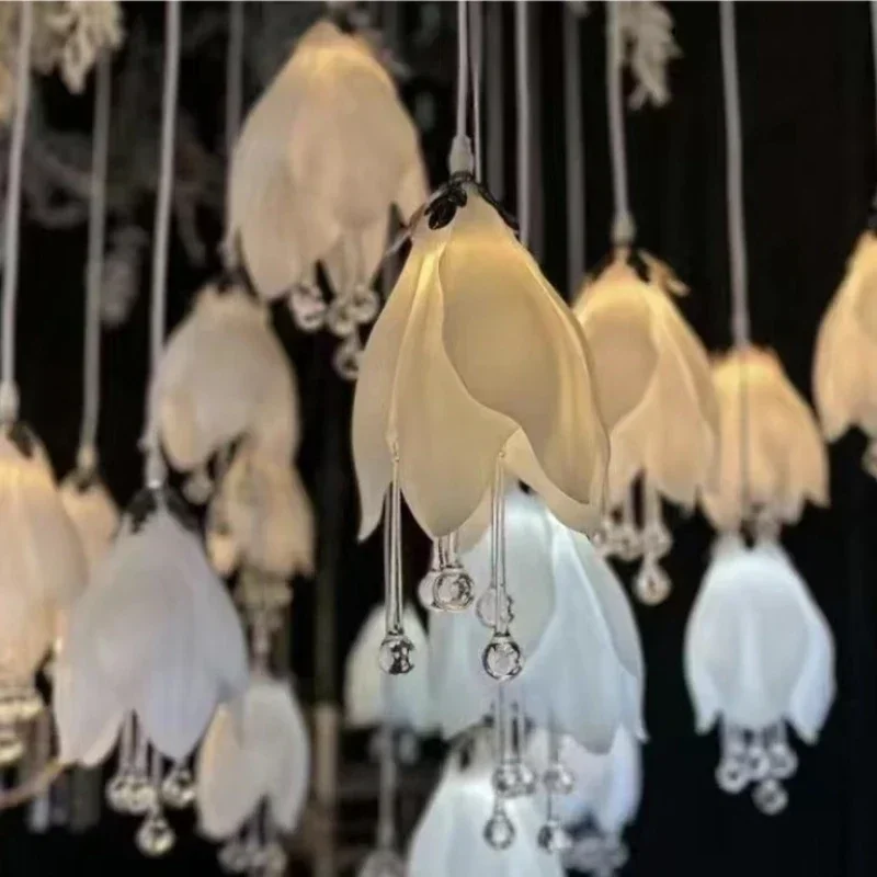Wedding Decor Ceiling Chandelier LED Creative Stage Ceiling Lamps for Christmas Wedding Birthday Party Decoration Lights