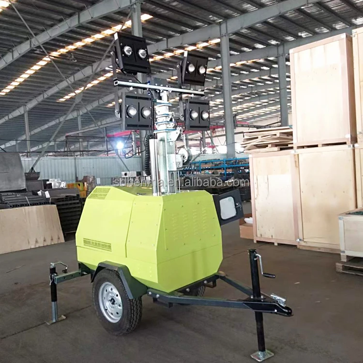 맞춤형 공장 조명 발광 다이오드 이동식 등대 7m 조명 타워 백색광 발광 디젤 연료 판매