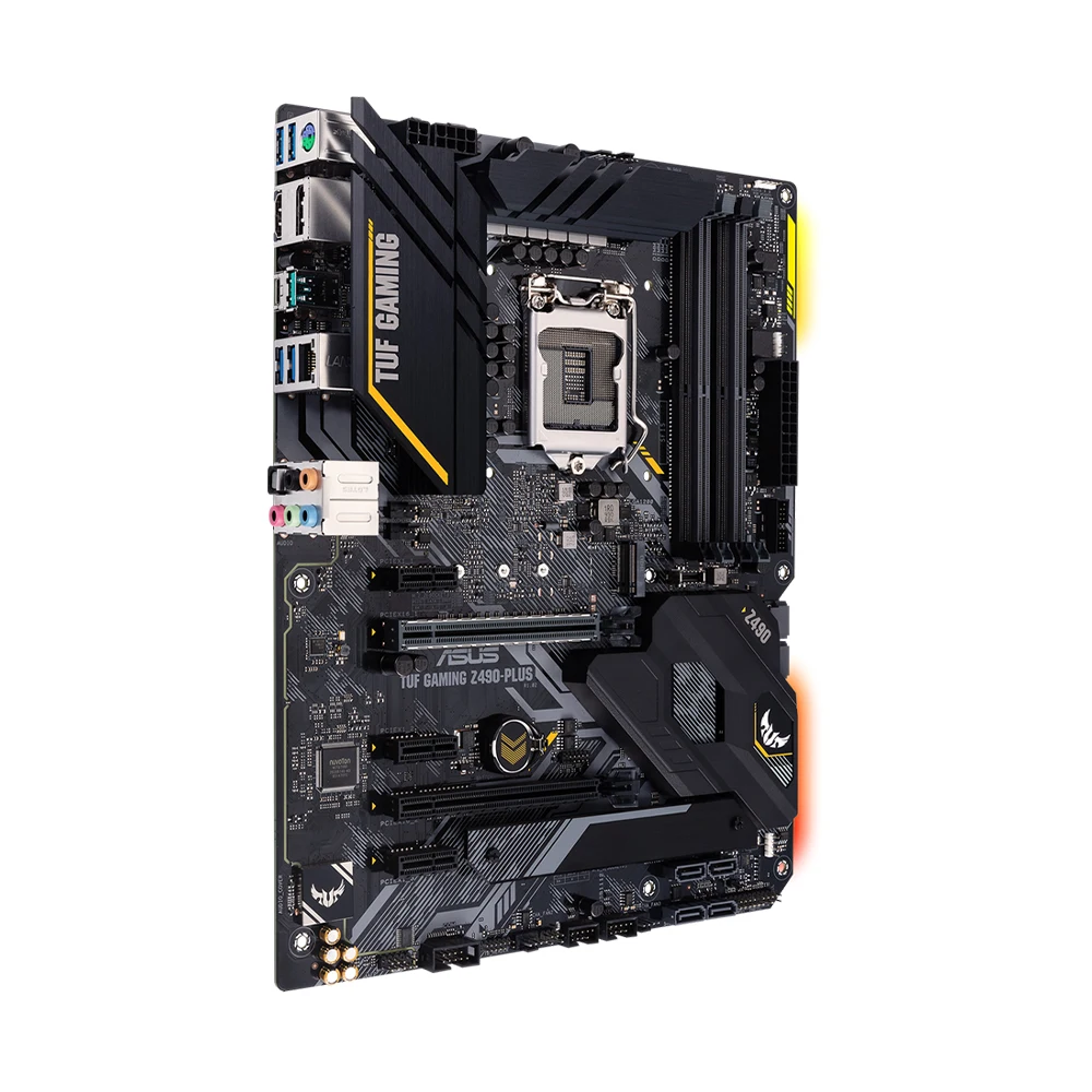 Imagem -04 - Asus-tuf Gaming Motherboard Z490-plus Suporta o I910900k 10850k I7-11700k Cpu Intel Z490 4x Ddr4 Atx