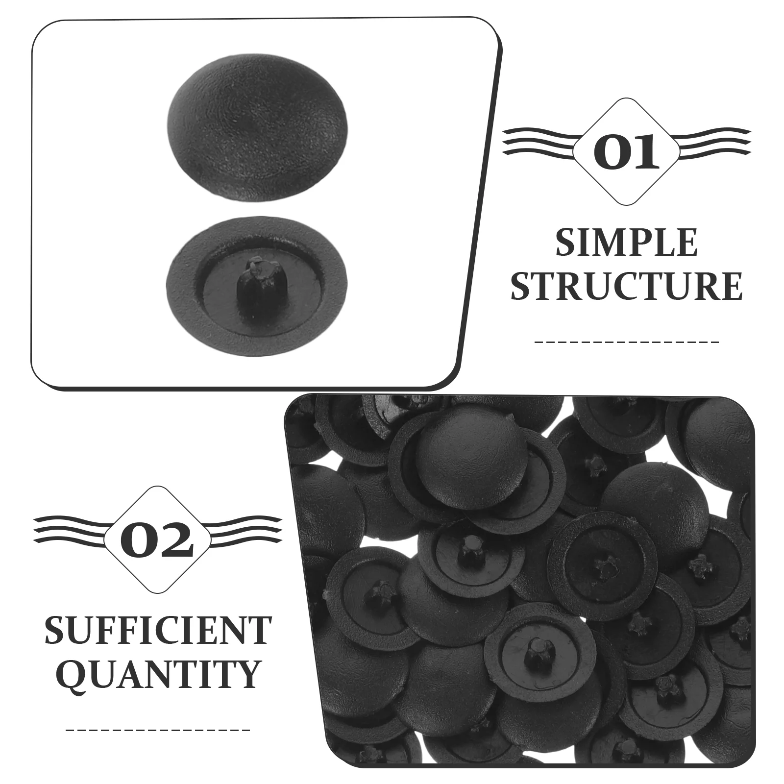 400 Pcs Screw Cap Plastic Caps Cover DIY Covers Decorative Furniture Decoration Self-tapping for Shutters