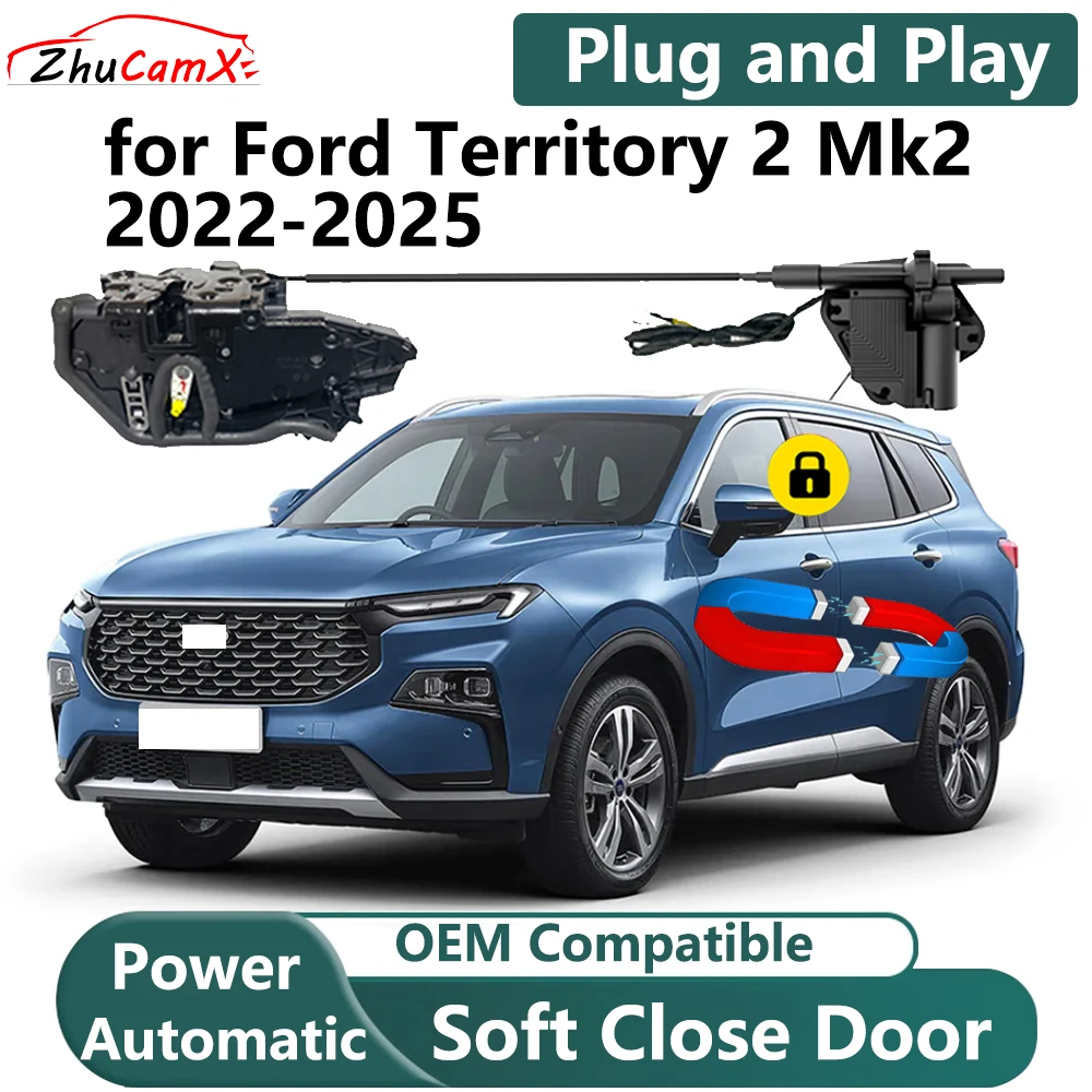 ZhuCamX for Ford Territory 2 Mk2 2022-2025 Car Electric Soft Close Door System Power Closing Door Latch Lock OEM Plug and play