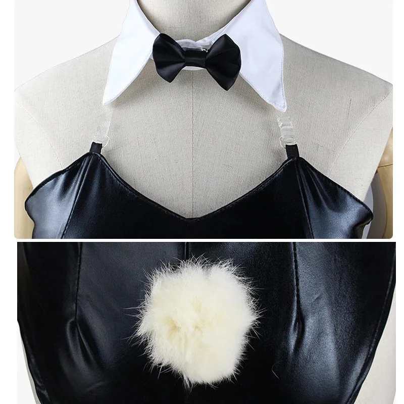 Ss13anime sexy bonito coelho menina senpai cosplay traje sakurajima mai macacões pretos peruca trajes de halloween para mulher coelho sui