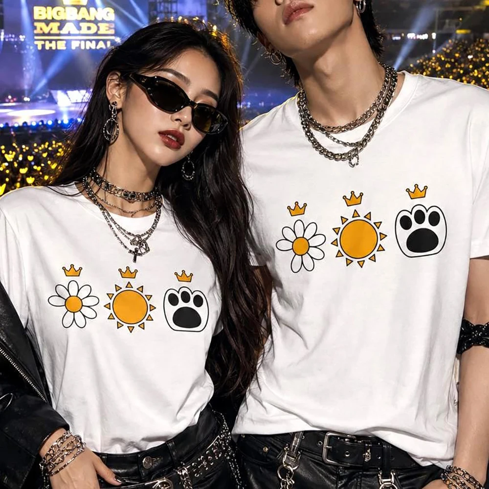 2026 New Men Women Kids Kpop Graphic Print Short Sleeve T‑Shirts Fans Concert Casual Couple Tops Streetwear Tees