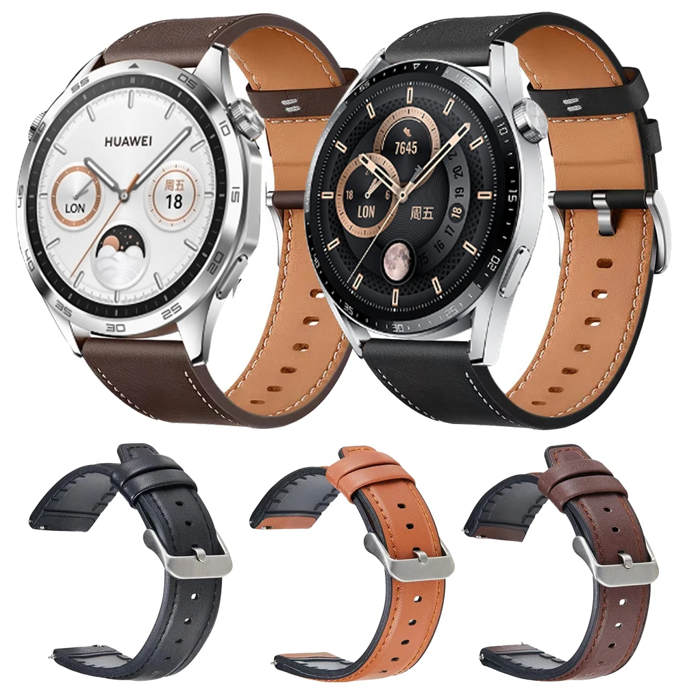 

22MM Smart Watch Band For Huawei GT4 46mm GT3 SE GT2 Pro WATCH4 Pro Buds Official Leather Strap Silicone Soft Wristband Bracelet