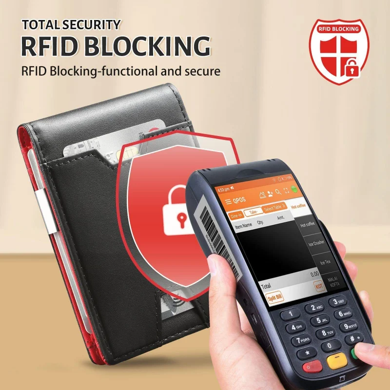 

Мужской кошелек Мужской многослотовый RFID-антимагнитный и противоугонный многофункциональный кошелек с держателем для карт в долларах США GSOIAX