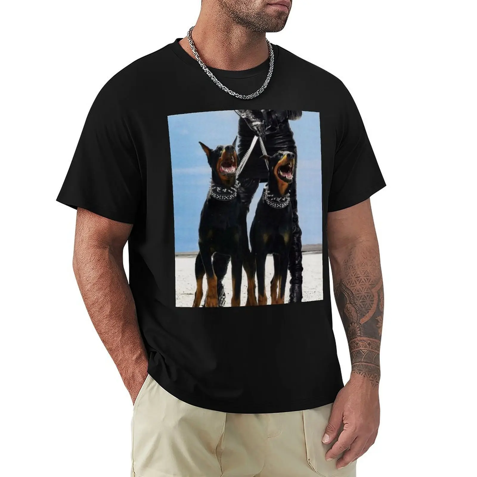 doberman T-Shirt anime vintage clothes t shirts for men