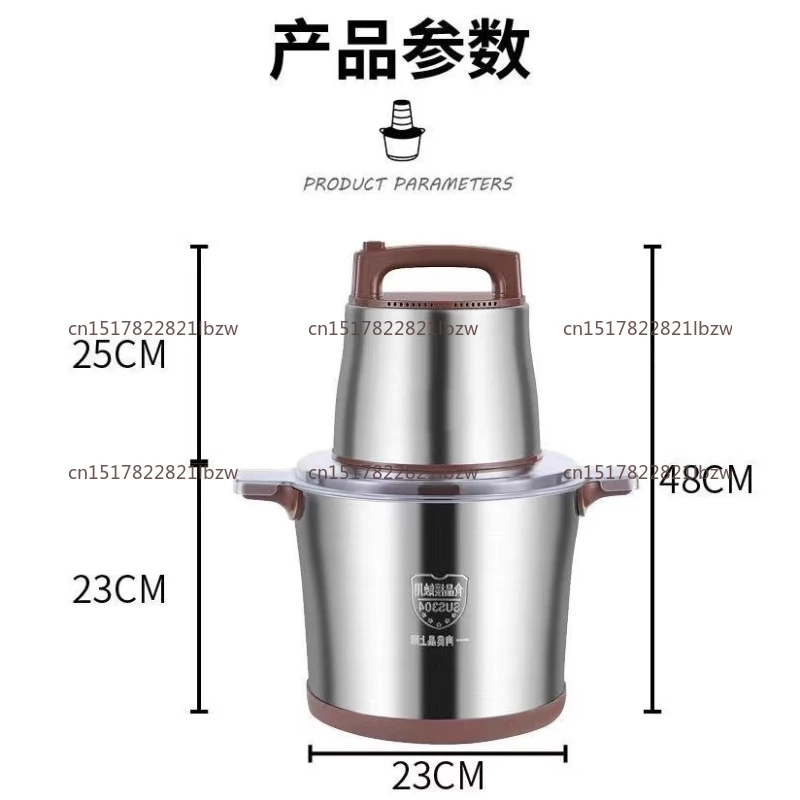 For Cassava Plantain Yam Pounding Machine Stainless Steel Pounder Fufu Maker African Household Kitchenware 6L