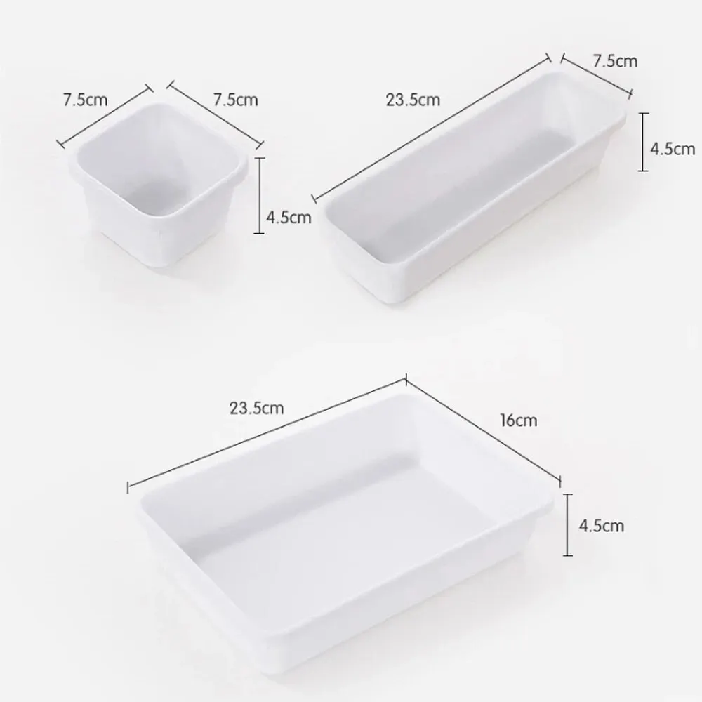 Desktop Miscellaneous Drawer Storage Box Partition Artifact Can Be Freely Combined with 8PCS Cosmetics Storage Organization Box