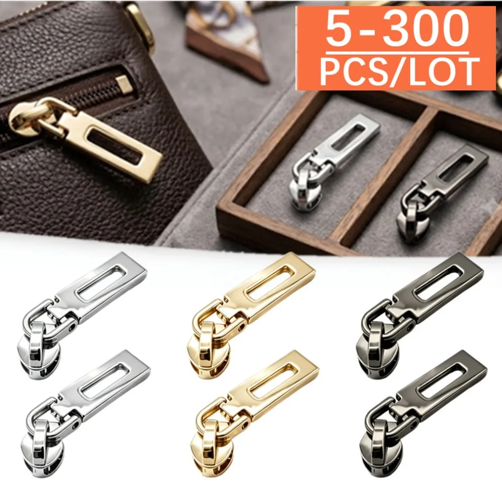 5/200/300Pcs 3# Zipper Sliders for Nylon Zips Tape Bag Garment Jacket Zip Puller Head Repair Kit DIY Sewing Accessories