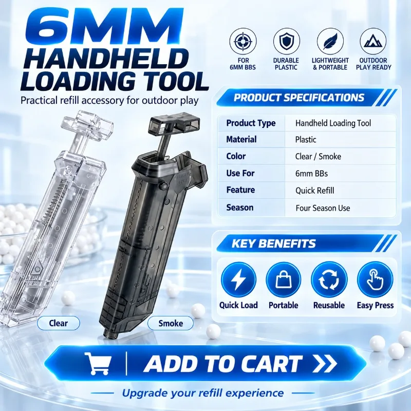 All Weather Use 6MM Handheld Press Loading Tool Four Season Outdoor Play Toy Model Gear