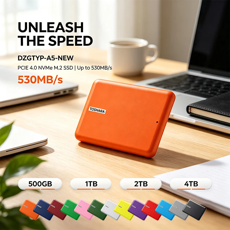 Original A5 Orange/Wind Red/Pink Portable External HDD USB3.0 High Speed Storage Hard Drive for Laptop Windows File Data Backup