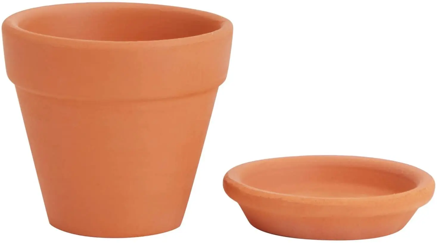 10 PK 3.1'' Clay Pots with Saucer Pottery Planter Cactus Flower Pot Succulent Pot with Drainage Hole- Great for Plants,Crafts