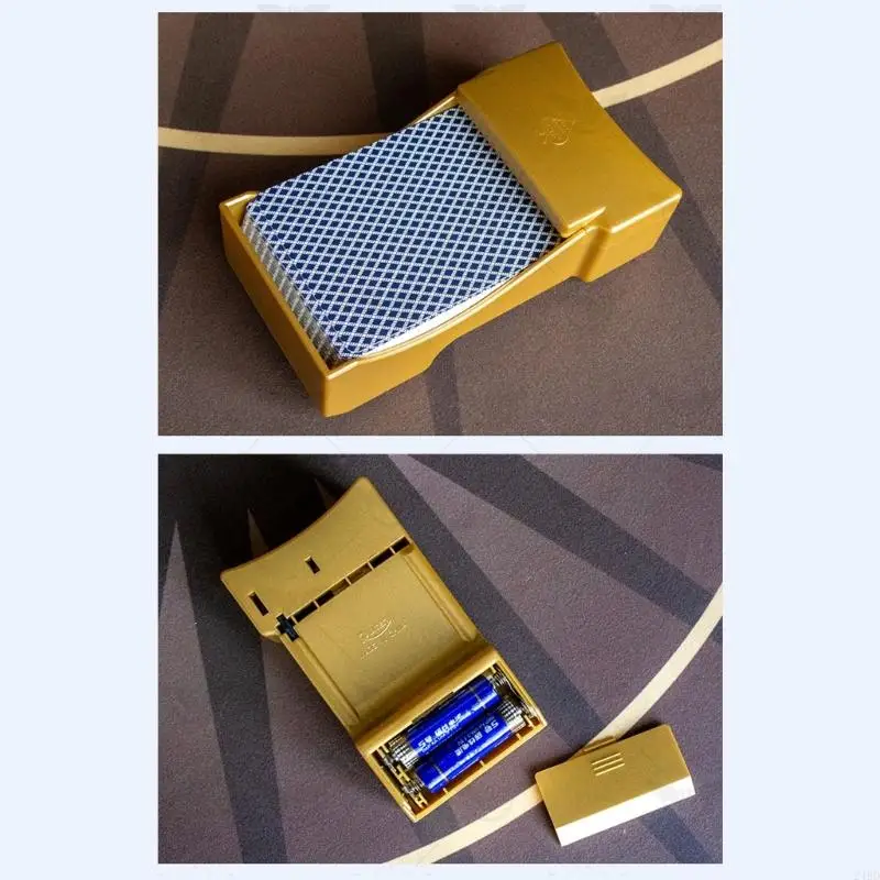 Portable Small Playing Card Dealer Automatic Playing Card Dealing Tool 1 Deck Card Shuffling Machine Easy to Use 24BD