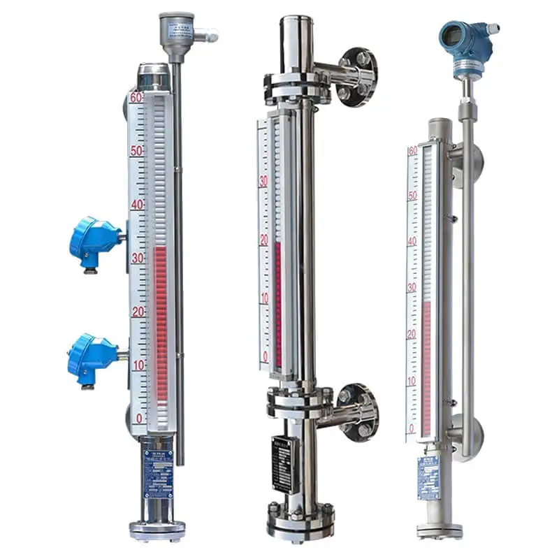 Side Mounted Magnetic High Temperature Use Oil Level Sensor Indicator Gauge With 4-20ma Switch Signal Output